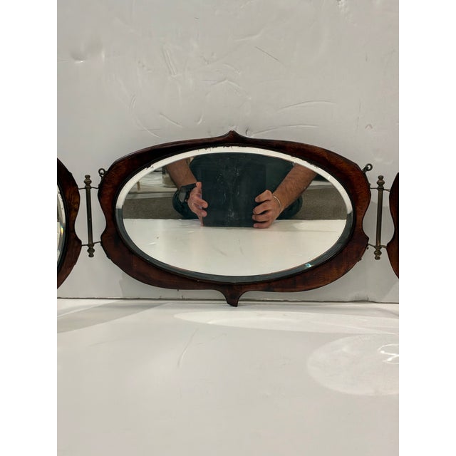 Late 18th Century Antique English Gentlemen's Shaving Mirror For Sale - Image 5 of 8