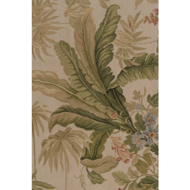 Antique French Aubusson Rug With Botanical Green Floral Design - Rug & Kilim For Sale In New York - Image 6 of 10