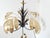 Vintage French Metal Tole Gold and Black Chandelier For Sale - Image 4 of 9