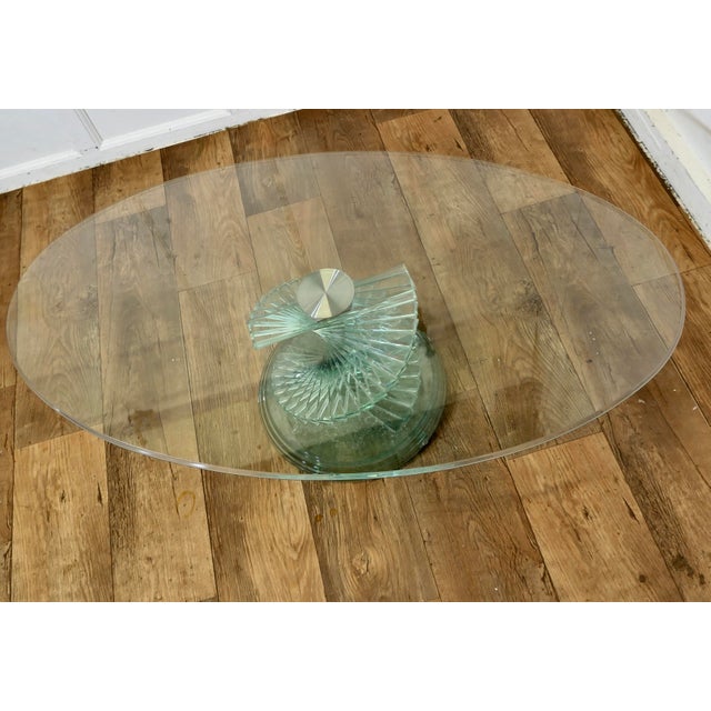 Vintage Glass Coffee Table, 1970s For Sale - Image 4 of 8