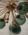 Murano Sputnik Spherical Green Glass and Brass Chandelier, 1990 For Sale - Image 4 of 11