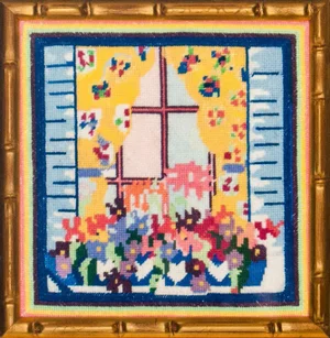 Needlepoint Floral Window Box