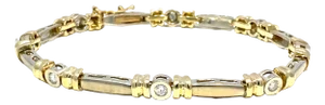 14k Two-Tone Gold Estate Diamond Bracelet