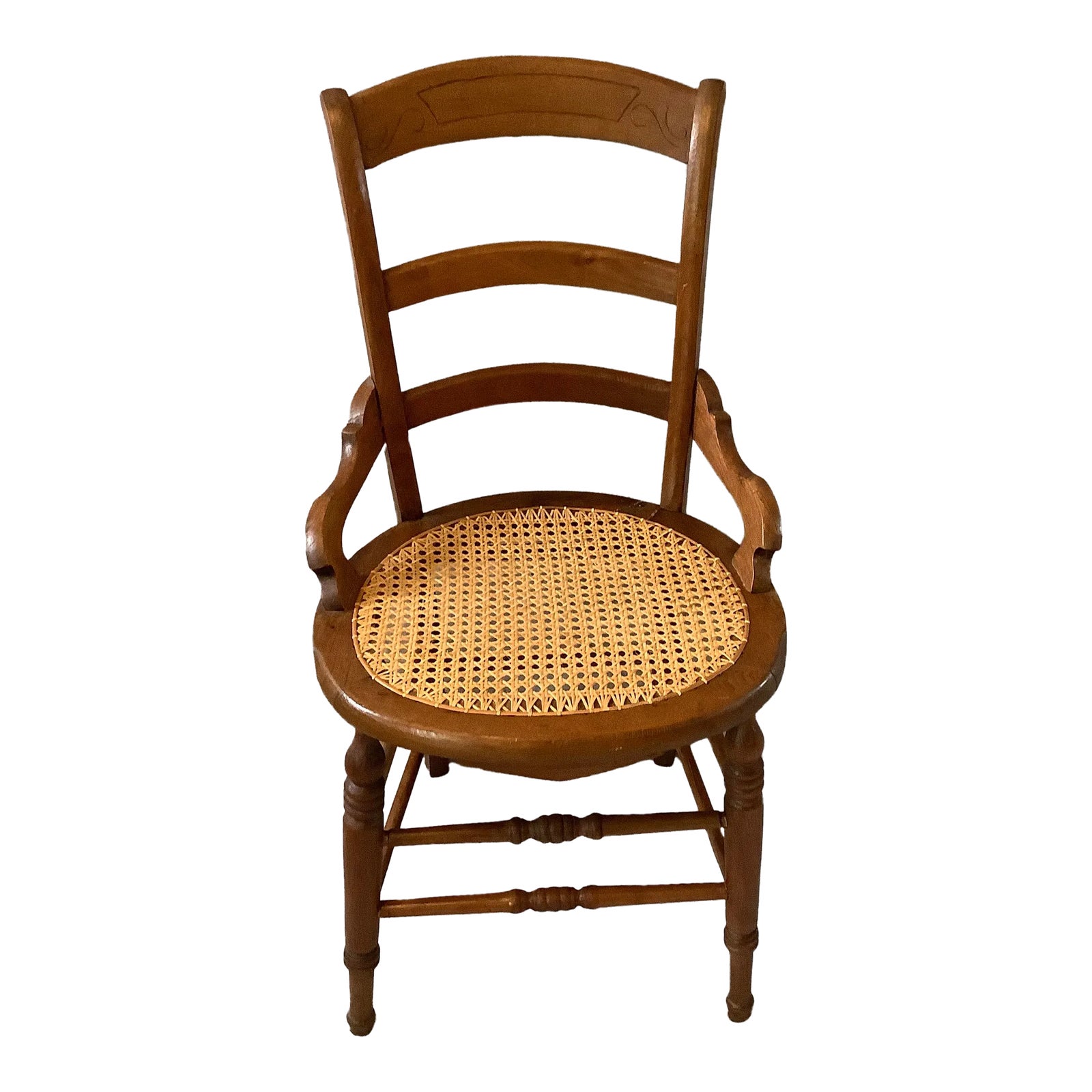1920s Antique Eastlake Victorian Cane Chair | Chairish
