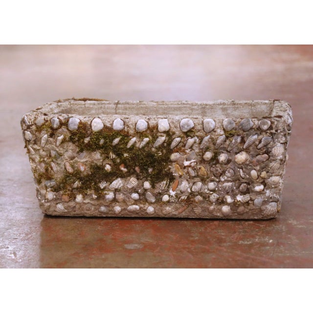Late 19th Century Early 20th Century French Cast Stone Shell-Encrusted Planter For Sale - Image 5 of 9