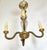 French Antique French Art Deco Cut Glass & Brass Chandelier For Sale - Image 3 of 11
