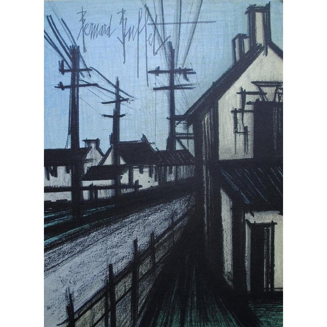 Bernard Buffet, The Village Road, Original Lithograph, 1967 For Sale - Image 6 of 6