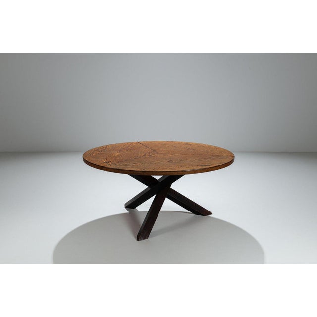 1960s Tripod Dining Table in Wenge by Gerard Geytenbeek, Netherlands, 1960 For Sale - Image 5 of 14