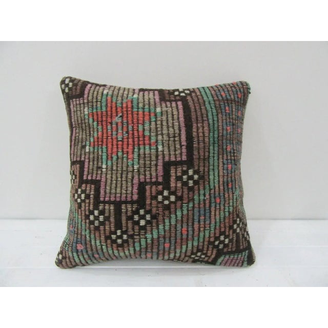 Handmade Decorative Turkish Kilim Pillow Cover For Sale - Image 4 of 4