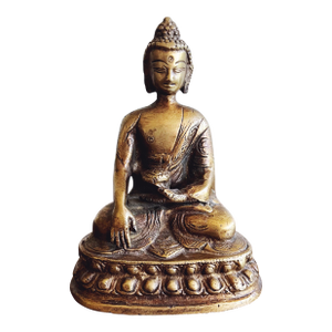 Vintage 1950s Nepalese Bronze Buddha Sculpture