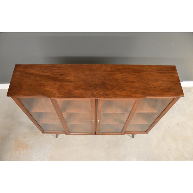Walnut Mid Century Bookcase For Sale In Boston - Image 6 of 9