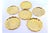 Bread Plates in Gilded Silver with Engraved Plant Motifs, Set of 8, in Good conditions. Designed 1920 to 1949
