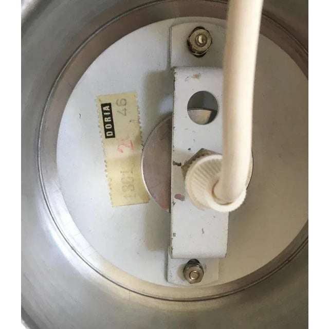 Silver Space Age Table Lamp with Handblown Bubble Glass from Doria For Sale - Image 8 of 9