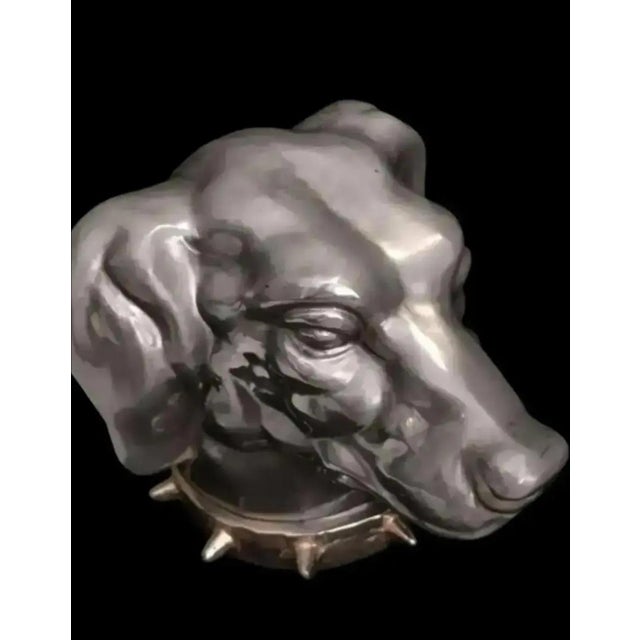Antique Figural Dog Head Tobacco / Cigarette Box ~ Circa Late 19th Century For Sale - Image 10 of 11