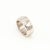 Modern Vintage Cartier 18k 5-Diamond Happy Birthday Double C Logo Ring Size 5.75 For Sale - Image 3 of 6