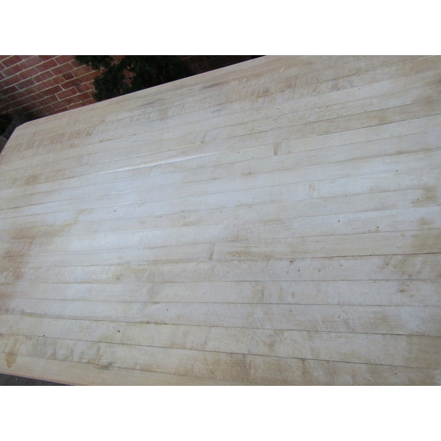 Farmhouse Vintage Butchers Block Table Kitchen Island 1950s For Sale - Image 3 of 12