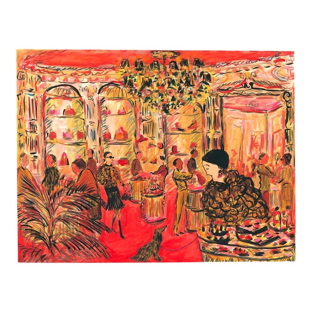 The Accessories Department Whimsical Contemporary Figurative Print by Pauline De Roussy De Sales For Sale