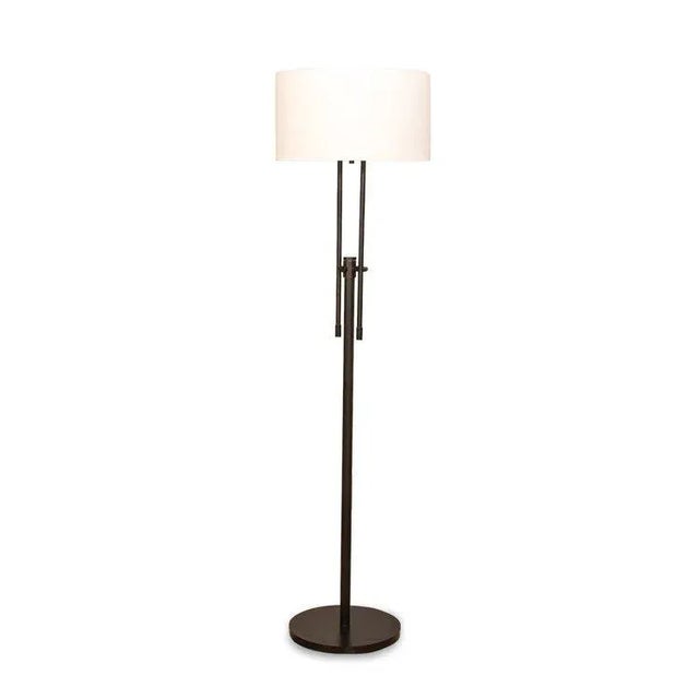 Metal Crate & Barrel Cameron Bronze Adjustable Floor Lamp For Sale - Image 7 of 8