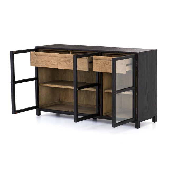 Wood Four Hands Millie Sideboard, Drifted Matte Black For Sale - Image 7 of 12