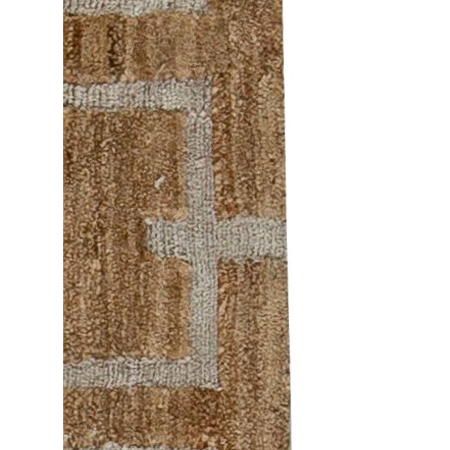 Modern Harvin Hand-Knotted Hemp & Silk Runner by Doris Leslie Blau For Sale - Image 4 of 4
