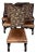 Set of 8 Dining Chairs – Leather Seats, Tapestry Backs, Nailhead Detail For Sale