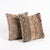 This 20'' x 20'' pillow cover set was made from authentic Turkish rug pieces — muted Turkish border stripes in dusty pink...