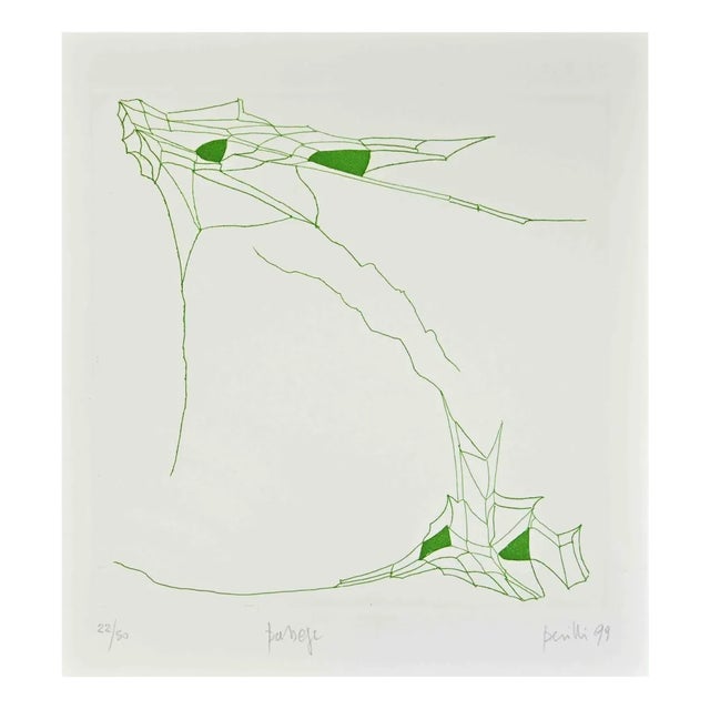 Achille Perilli, Phrases, Passage, Etching, 1999 For Sale