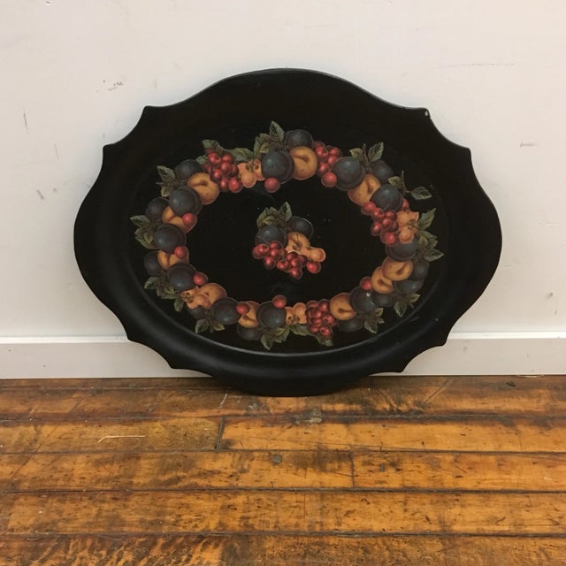 Vintage Decoupage Tray With Fruit Motif For Sale In Providence - Image 6 of 7