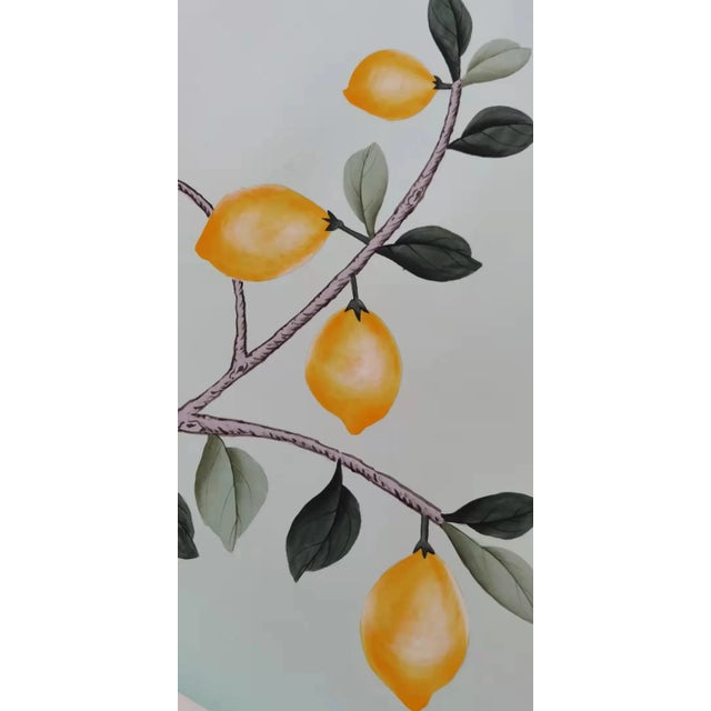 36" * H100"/Panel * 5ps, Baby Blue Lemon Tree Wallpaepr, Lemon Tree Wallpaper Muural, 5 Panels For Sale - Image 9 of 9