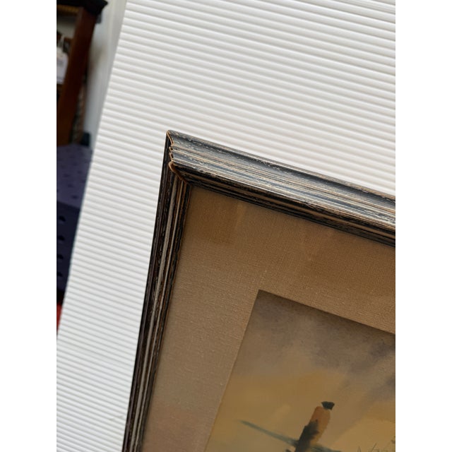 Sanford Brooks Mid Century Harbor Scene Watercolor Painting, Signed For Sale - Image 4 of 12