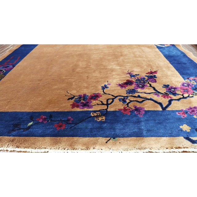 Textile Antique Art Deco Chinese Rug For Sale - Image 7 of 13
