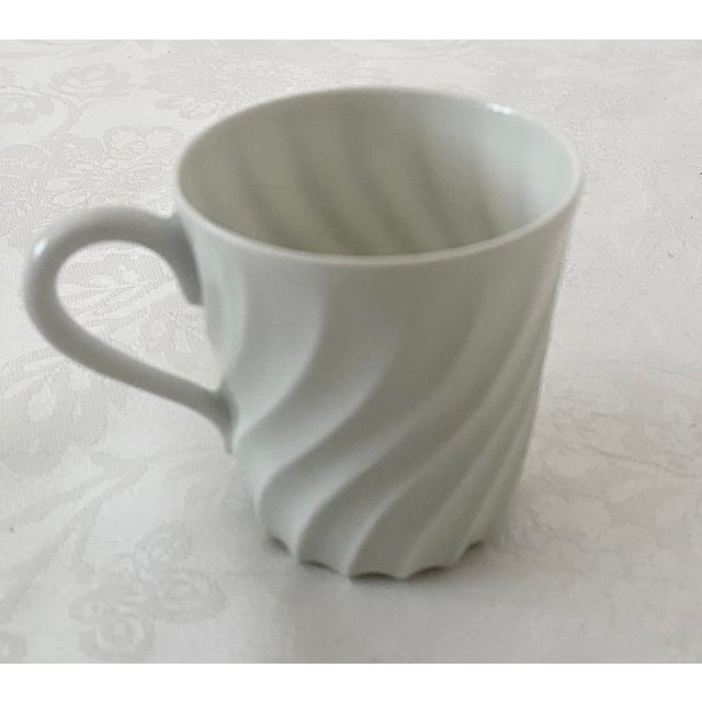 Haviland Limoges France White Porcelain Demitasse Cup and Saucer Mint Condition. For Sale - Image 9 of 14
