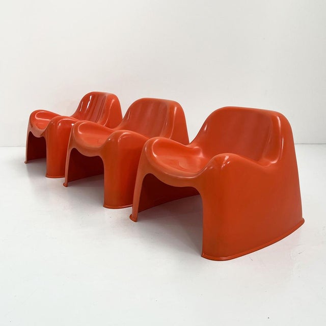 1970s Orange Toga Chair by Sergio Mazza for Artemide, 1960s For Sale - Image 5 of 14