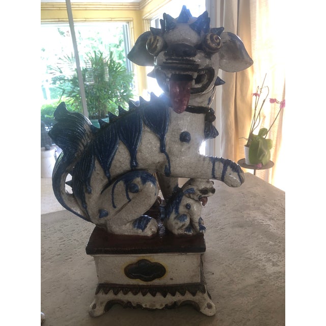 1950s Pair of Italian Mid-Century Terracotta Temple Dogs For Sale - Image 5 of 10