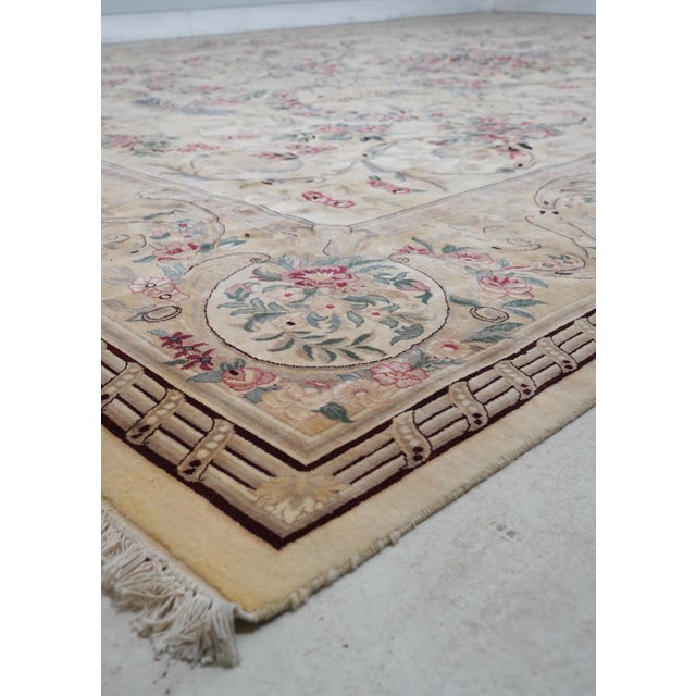 Traditional Hand Woven Approx. 11 X 16 Large Oriental Style Wool Rug For Sale - Image 3 of 12