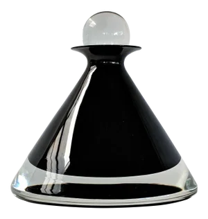1980s Vintage Mario Pinzoni for Seguso Vetri d'Arte Glass Bottle