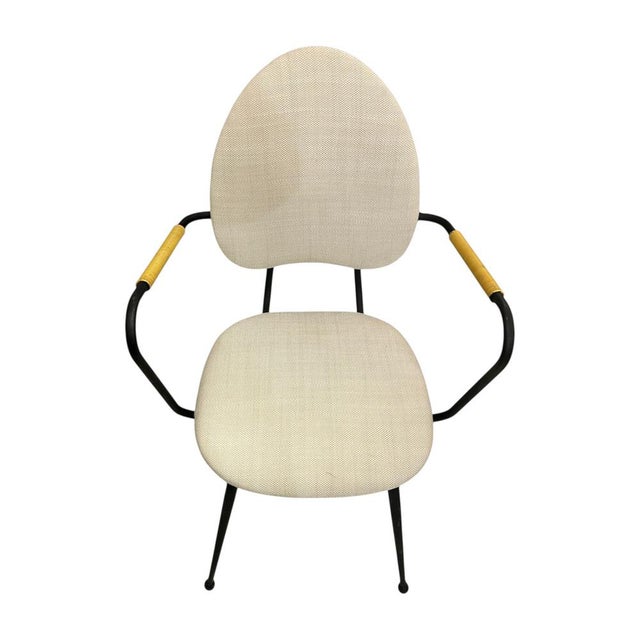 Metal Vintage Metal Chairs by Jacques Hitier, 1950s, Set of 4 For Sale - Image 7 of 9