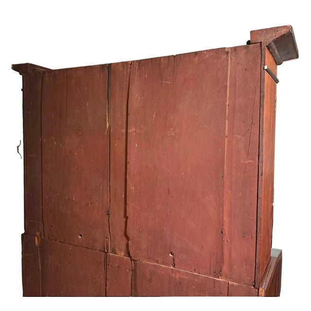 Antique American Federal Style Flame Mahogany Secretary-Bookcase Early 1800 For Sale - Image 9 of 17