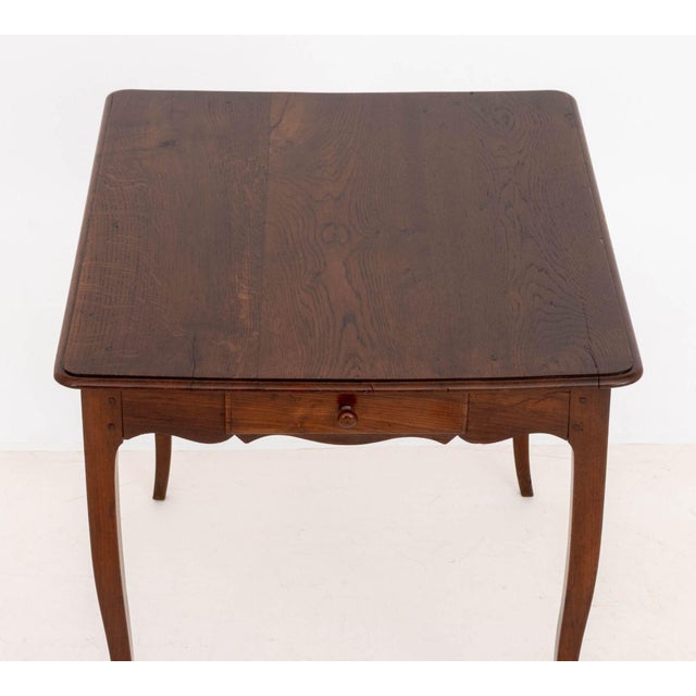 French Provincial Style Oak Lamp Table For Sale - Image 4 of 10