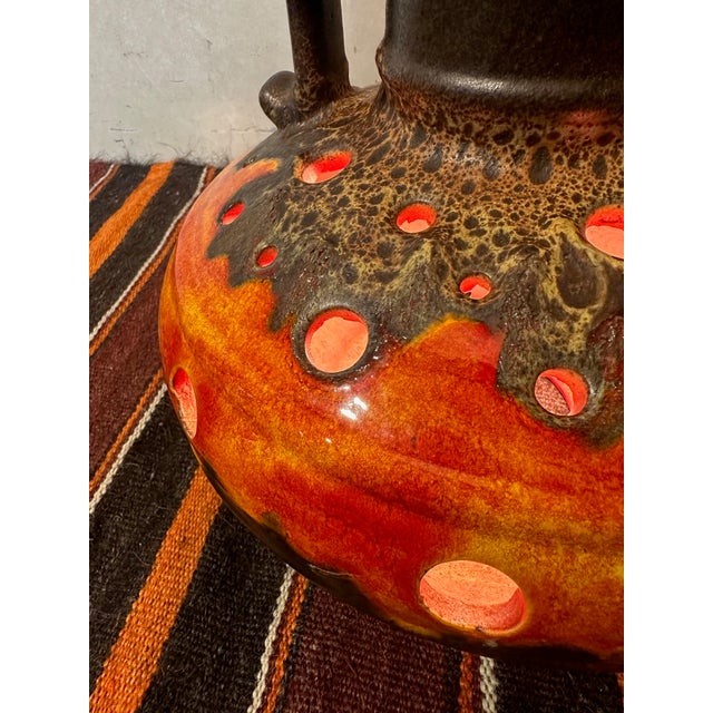 Textile Vintage Fat Lava Floor Lamp in Ceramic, 1970s For Sale - Image 7 of 10