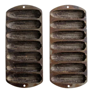Vintage Lodge Cat Iron Cornbread Pan Pair