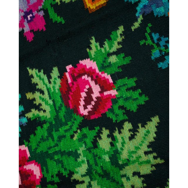Vintage Romanian / Moldovan Handwoven Wool Rug, 1960s For Sale - Image 6 of 12