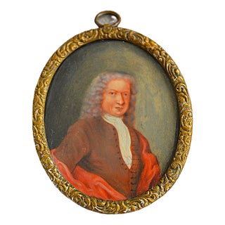 Miniature Portrait, 1743, Painting, Framed For Sale