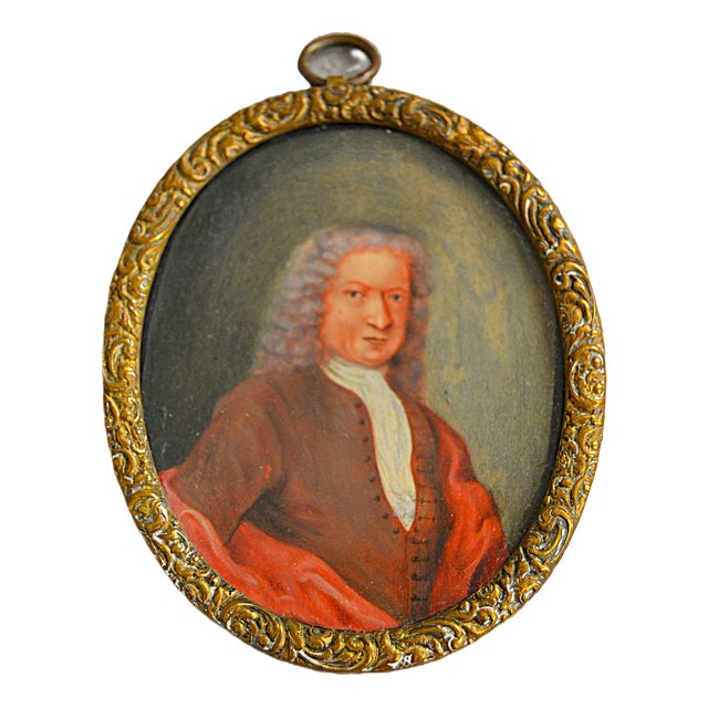 Miniature Portrait, 1743, Painting, Framed For Sale