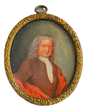 Miniature Portrait, 1743, Painting, Framed