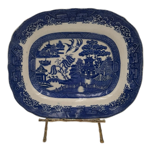 Antique Britannia Pottery Company Blue Willow Platter