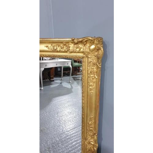 English Gilt Overmantle Mirror For Sale - Image 5 of 14