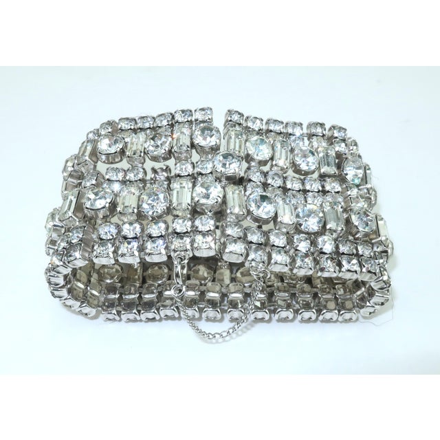 Chunky Crystal Rhinestone Link Bracelet, 1950's For Sale In Atlanta - Image 6 of 11