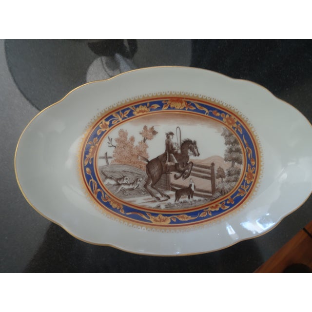 Late 20th Century Late 20th Century Mottahedeh Collectible Equestrian Lobed Plates, Set of 3 For Sale - Image 5 of 9