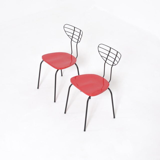 1950s Red Radar Chair attributed to Willy van der Meeren For Sale - Image 5 of 16